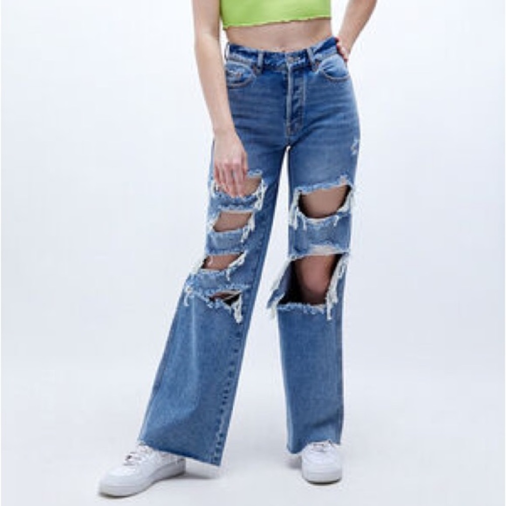 Pacsun Ripped High-Waisted Baggy Jeans
